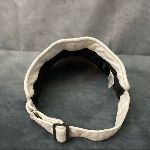 Vintage Nike Golf Visor Hat Cap Mens White Strapback Y2K Embroidered Logo - Picture 3 of 8